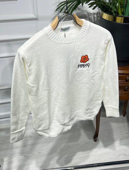 ' Boke Flower ' Offwhite Pullover for Women