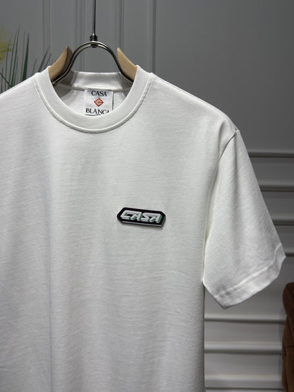 CASA Rubber Logo White Tshirt For Men