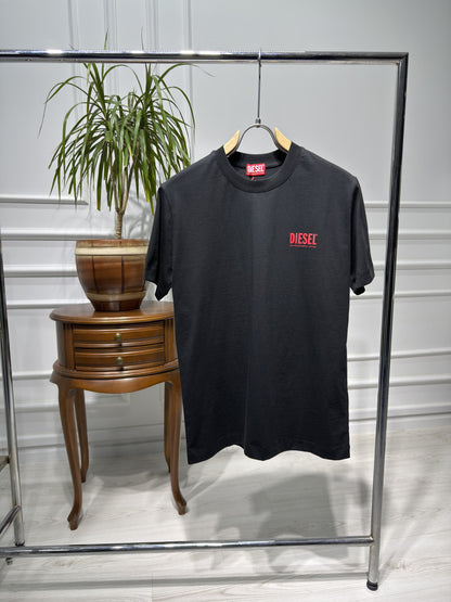 Diesel Logo Printed Black Tshirt For men