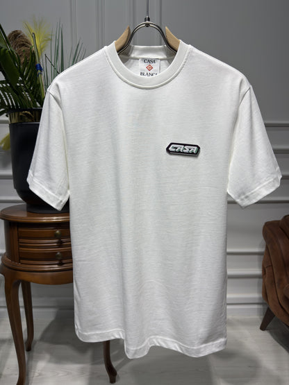 CASA Rubber Logo White Tshirt For Men