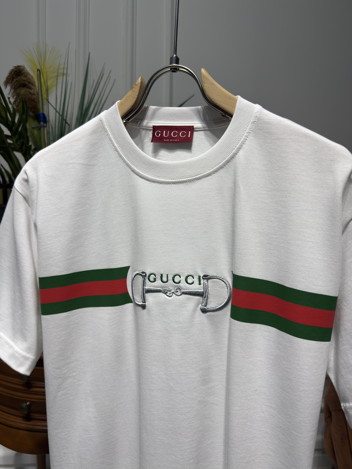 Embroidered Logo White Tshirt For Men