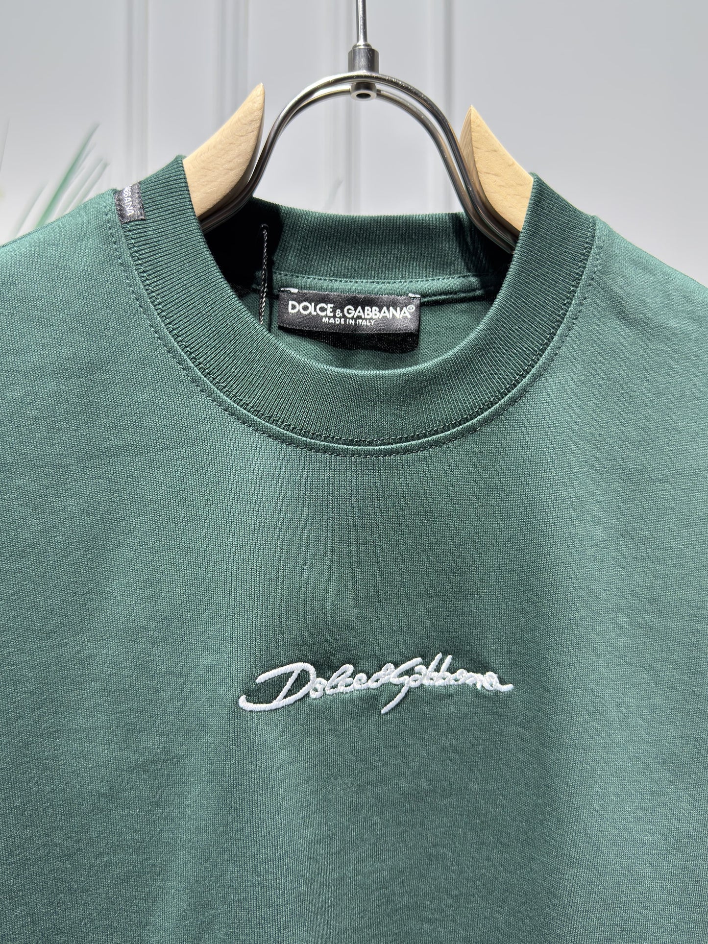DG Embroidered Logo Dark Green Tshirt For Men