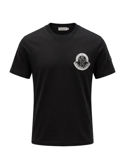 Logo-patch Black Tshirt For Men