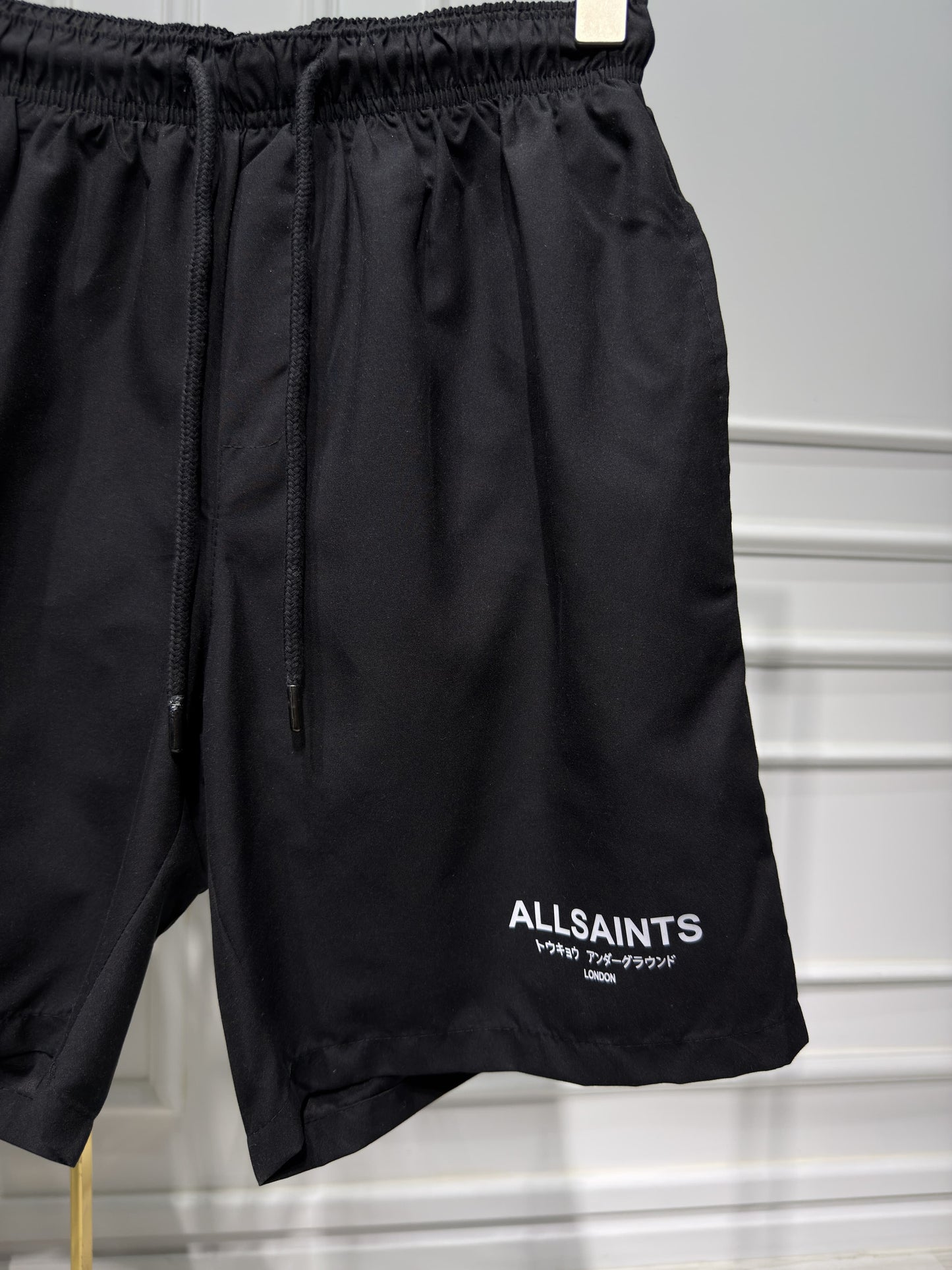 Allsaints Black Swim Short For Men