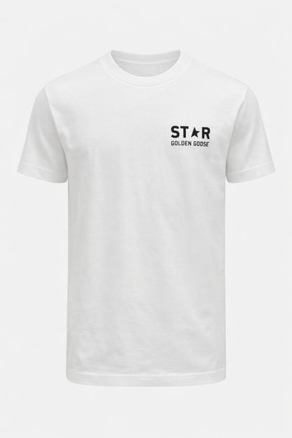 STAR Logo Printed White Tshirt For Men