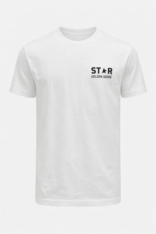 STAR Logo Printed White Tshirt For Men