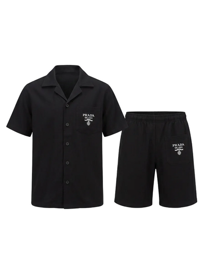 Prada Black Linen Set For Men