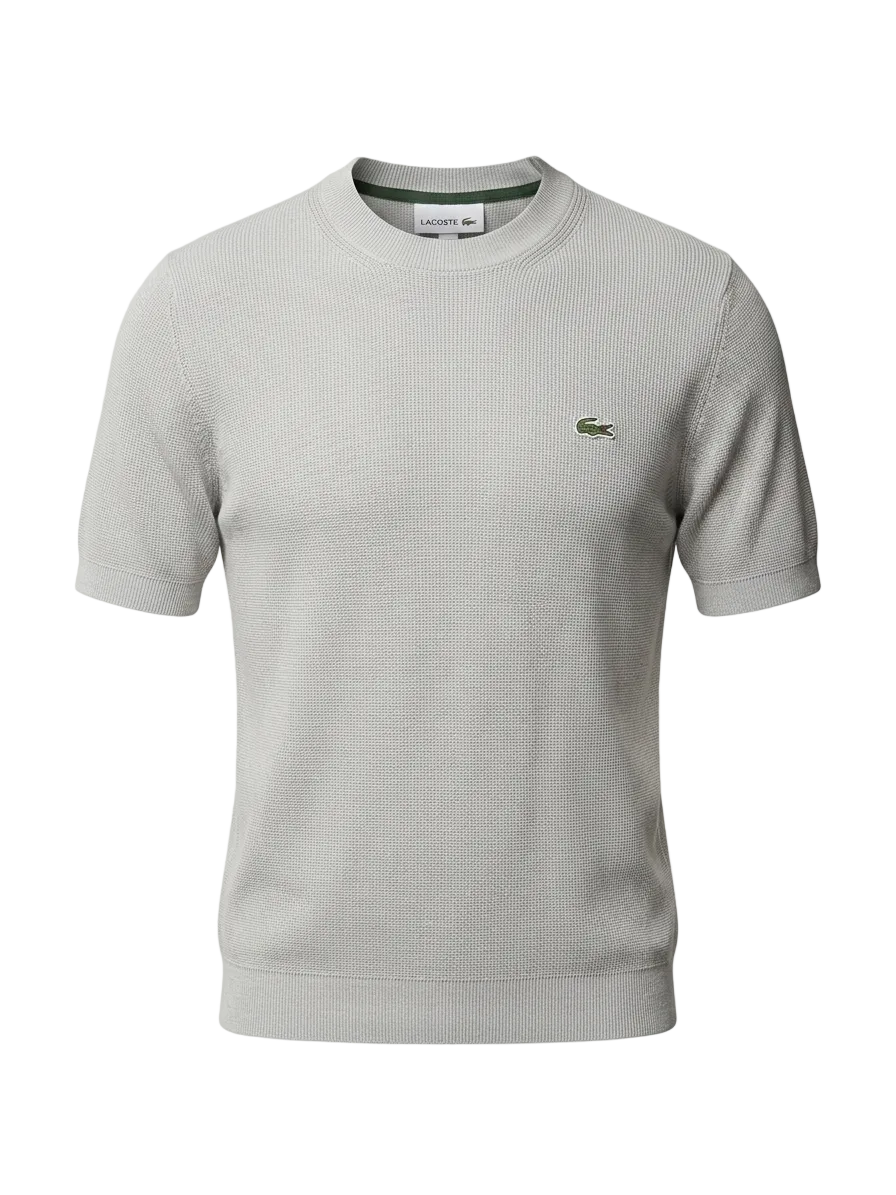 Lacoste Light Gray Knitted Tshirt For Men