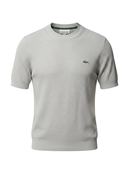 Lacoste Light Gray Knitted Tshirt For Men