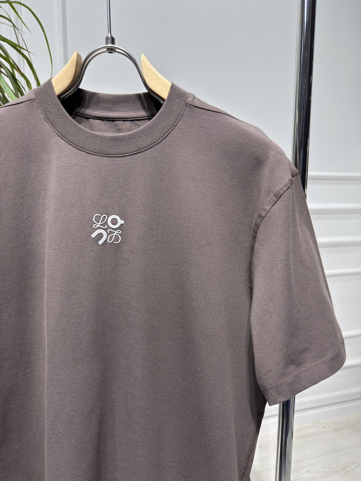 Loewe×On Reflective Logo Dark Brown Tshirt For Men