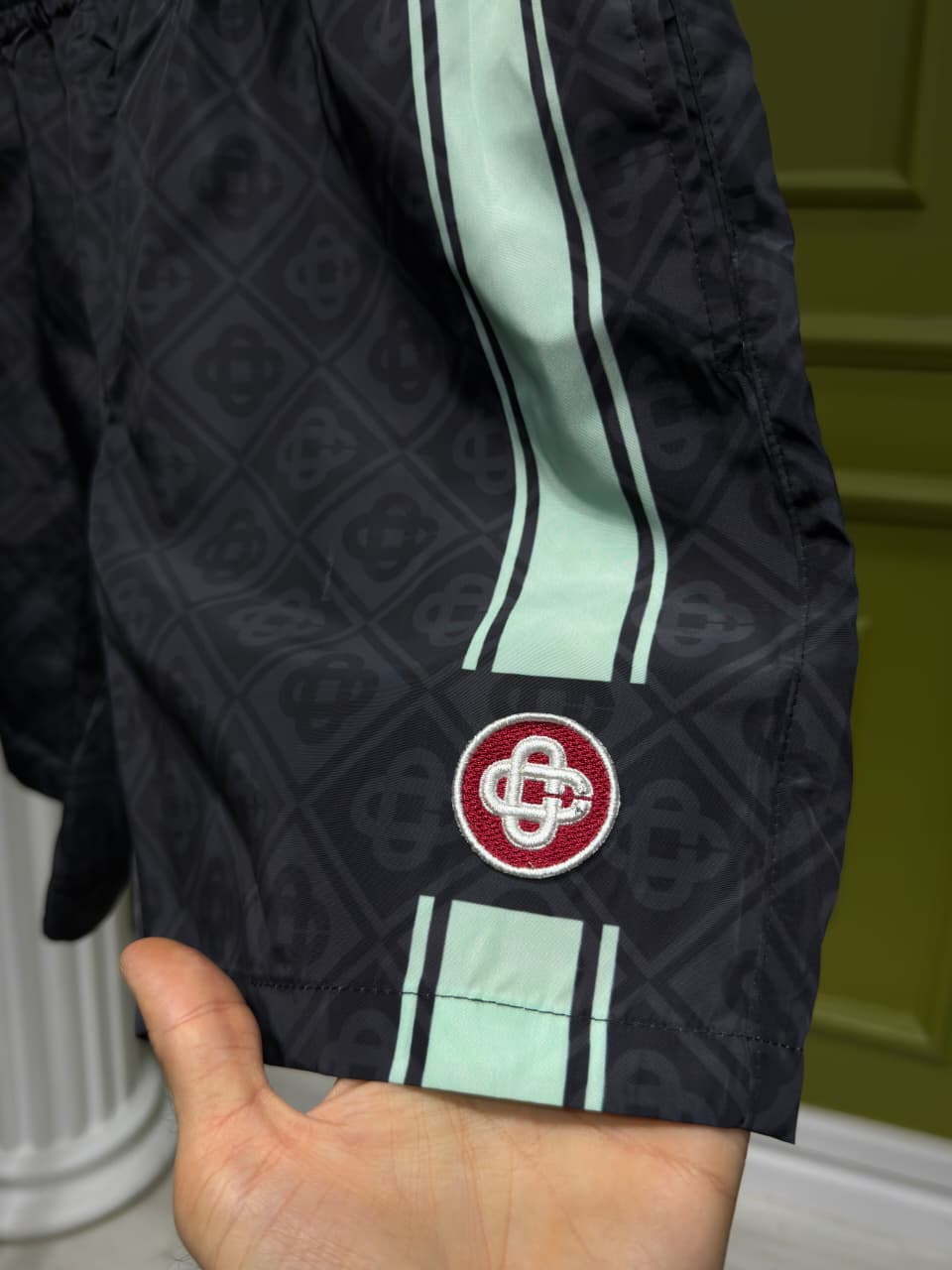 Monogram Jacquard Stripe Swim Short For Men