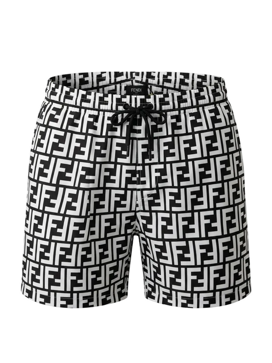 FF White/Black Swim Short For Men