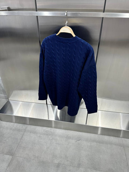 Prada Dark Blue Knitwear For Men