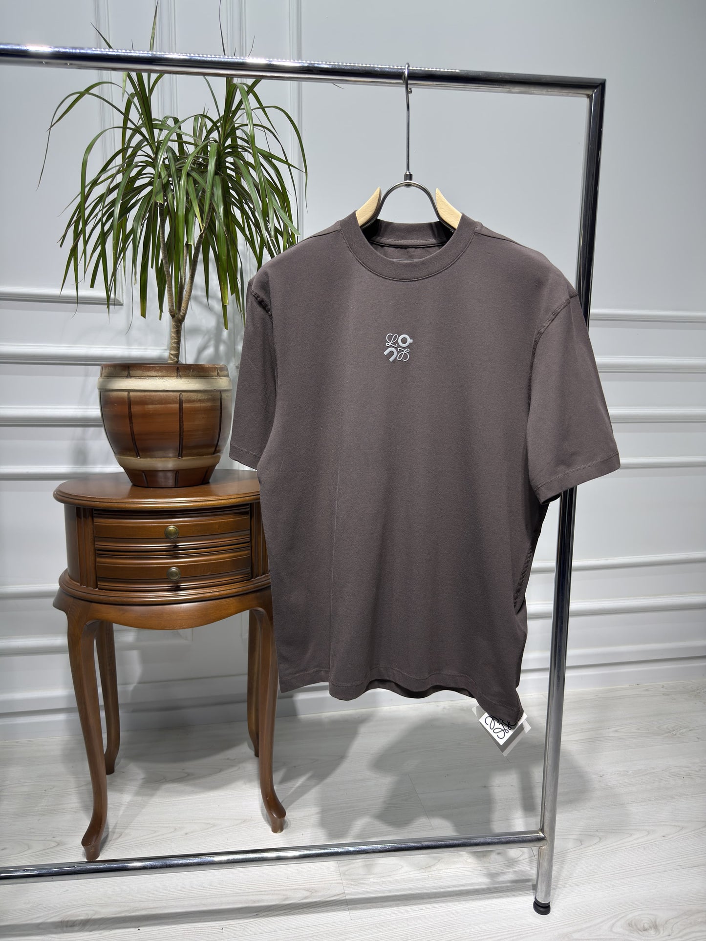 Loewe×On Reflective Logo Dark Brown Tshirt For Men