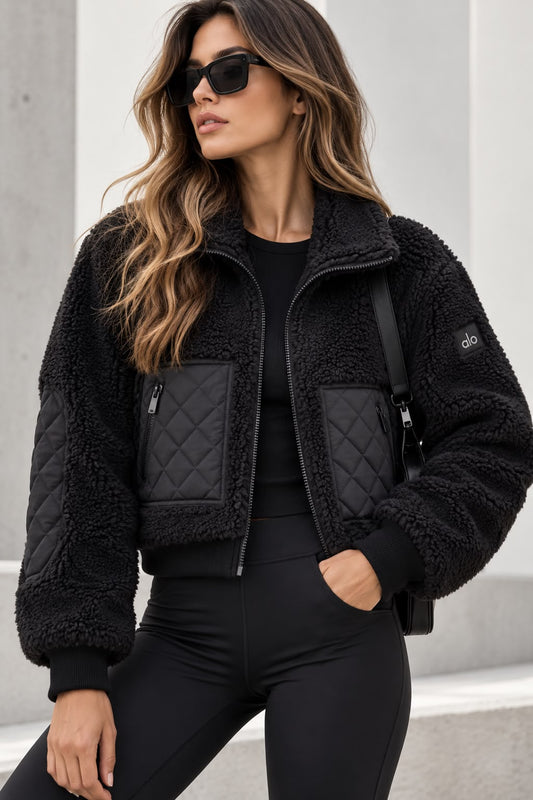 Sherpa Edge Bomber Jacket for Women
