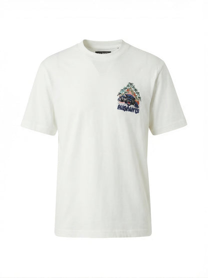 Allsaints Pounce Graphic White Relaxed-fit Tshirt For Men