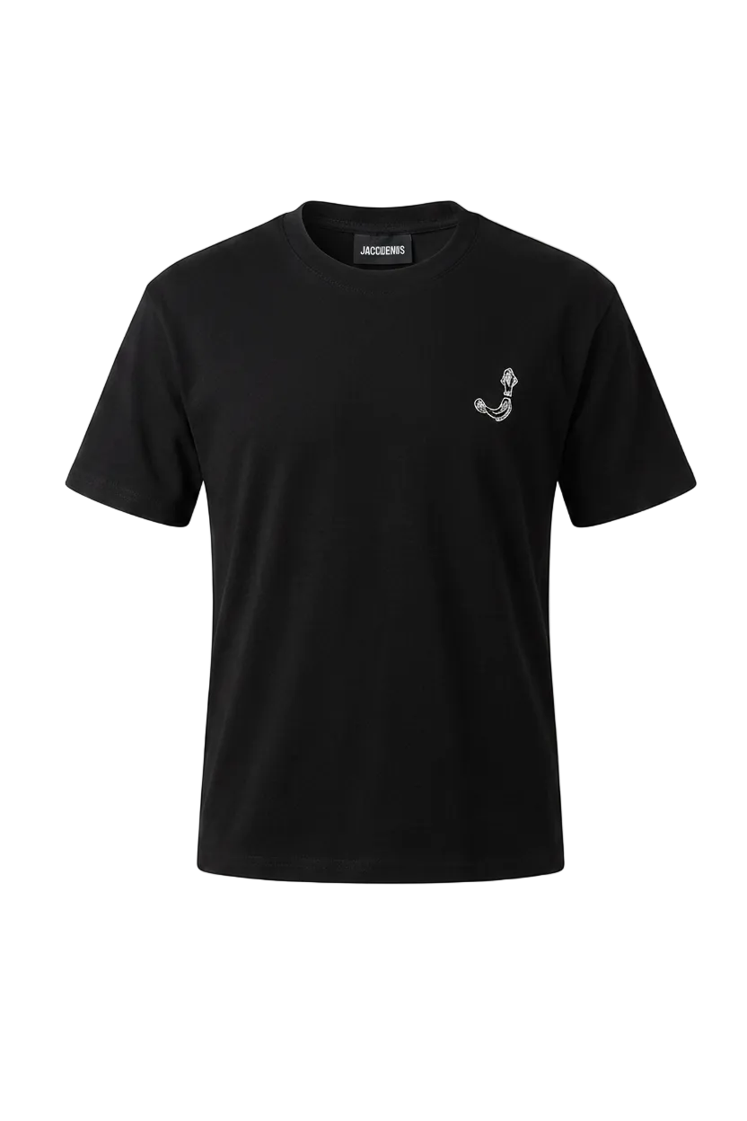 JACQUEMUS Relaxed Fit Black Tshirt For Men