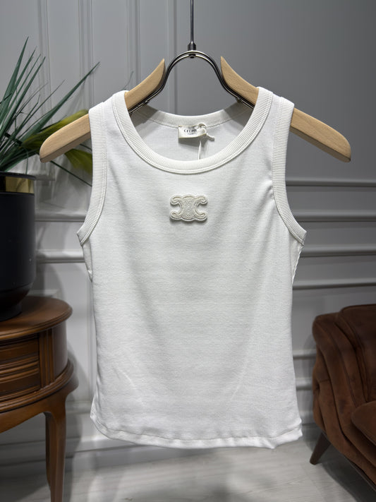 Celine Embroidered Logo Tank Top For Women