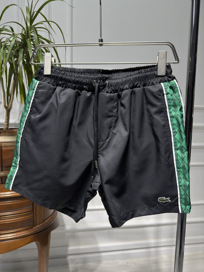 Lacoste Embroidered Logo Black Swim Short For Men