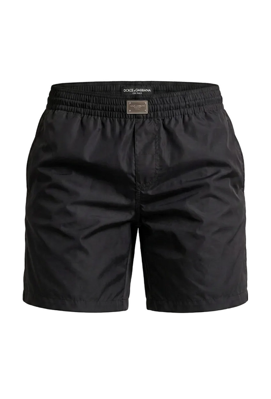 D&G Logo-plaque Black Swim Short For Men
