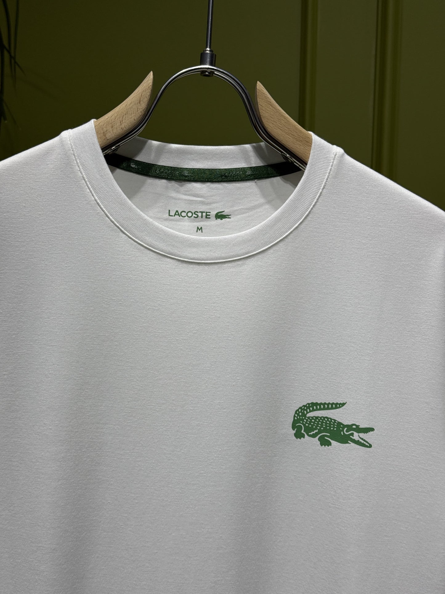 Lacoste Logo Printed White Tshirt For Men