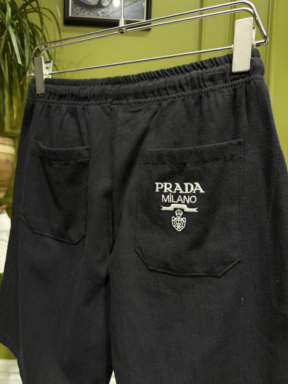Prada Black Linen Set For Men