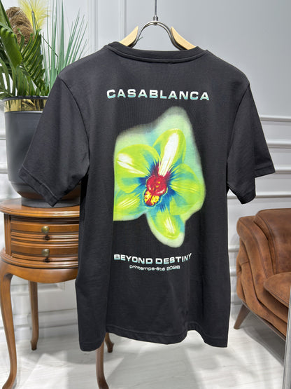 Glitch Orchid Black Tshirt For Men