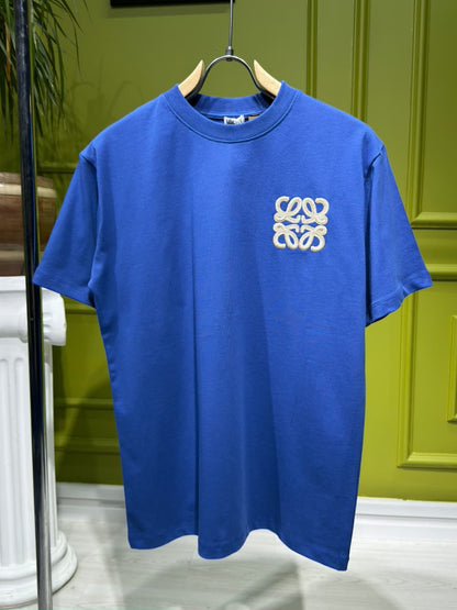 LOEWE x Paula's Ibiza Anagram Embroidered Blue T-Shirt For Men