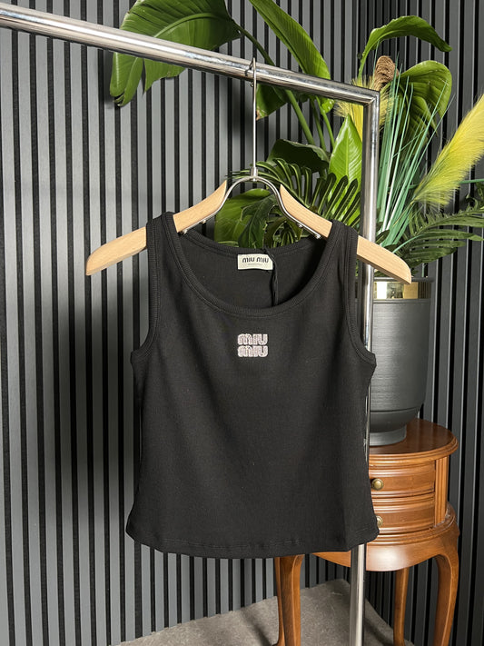 Miumiu Black Tank Top For Women