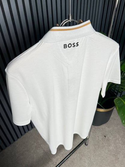 Boss Rubber Logo Polo Tshirt For Men