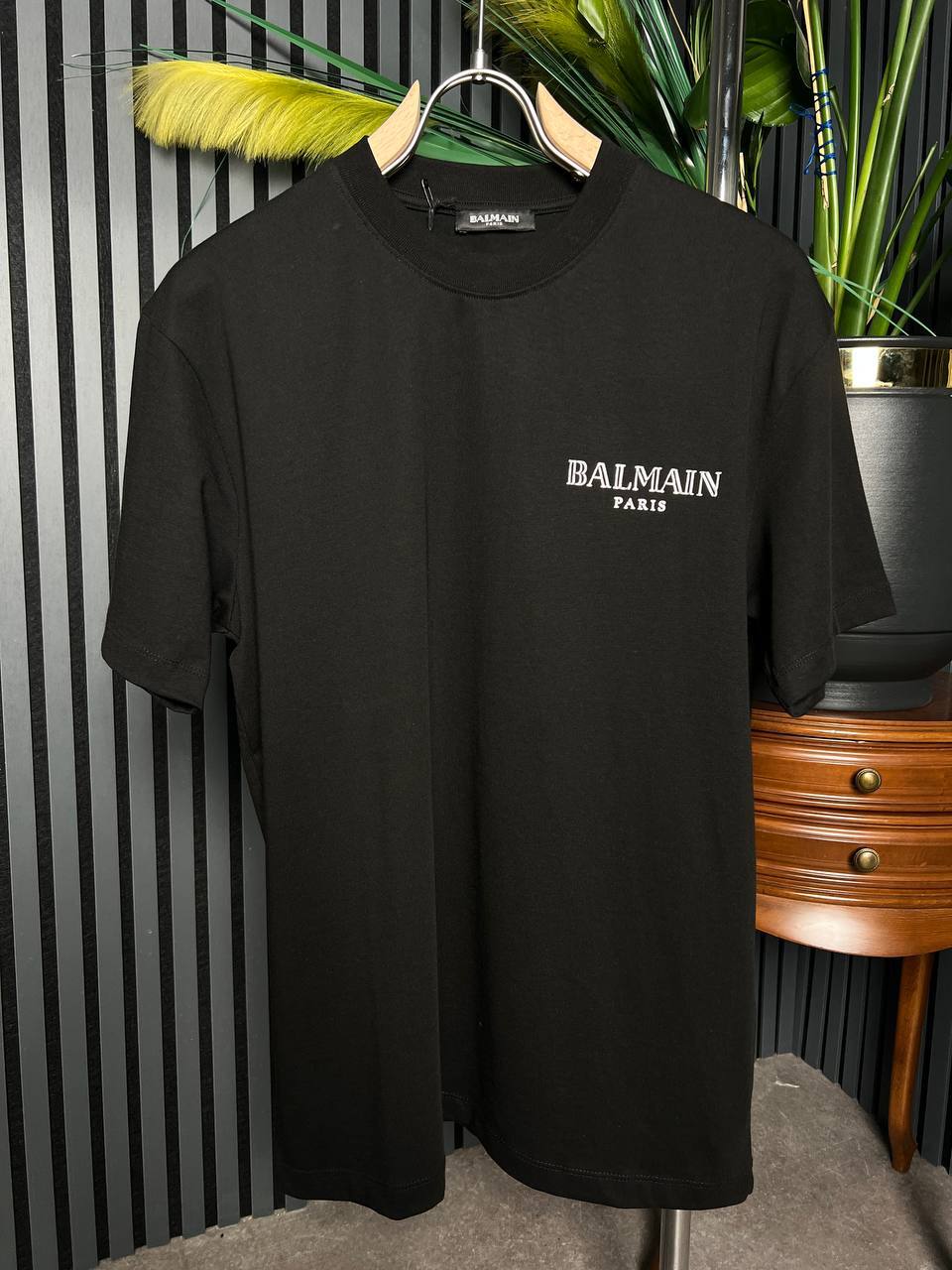 BALMAIN Tshirt Silver Logo For Men