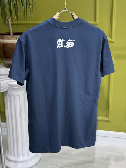 Allsaints Kindred Navy Tshirt For Men