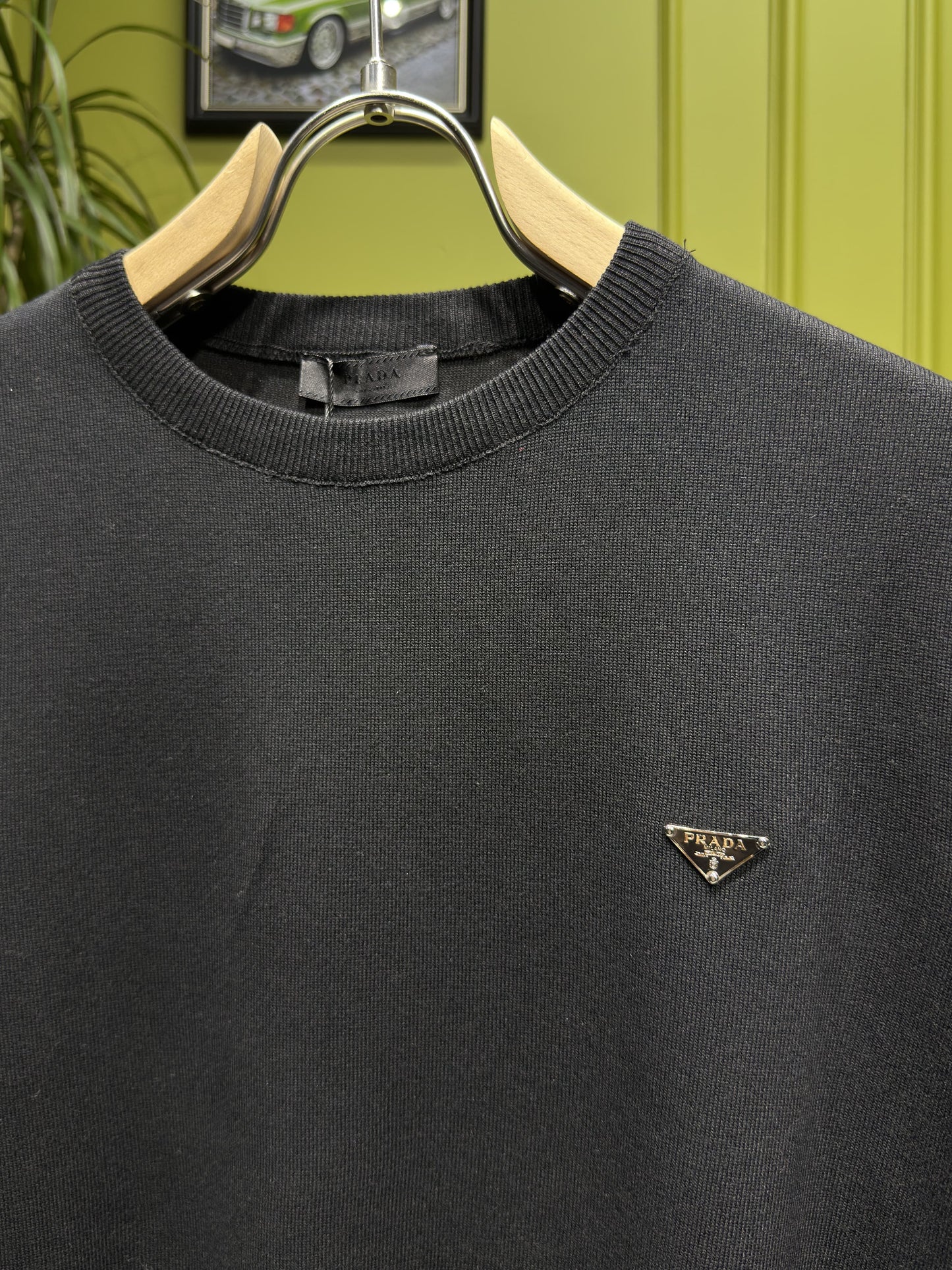 Prada Black Knitted Tshirt For Men