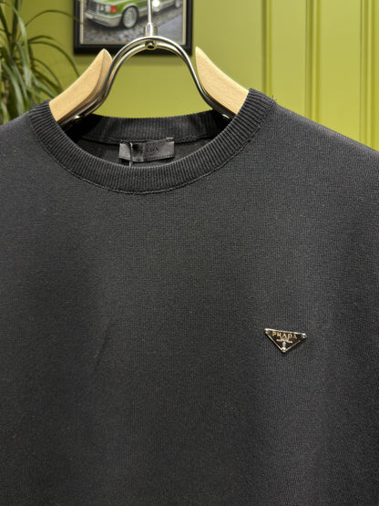Prada Black Knitted Tshirt For Men