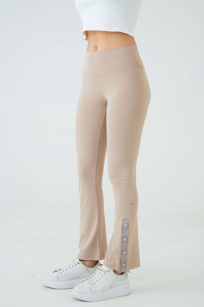 High-Waist Beige Leggings For Women