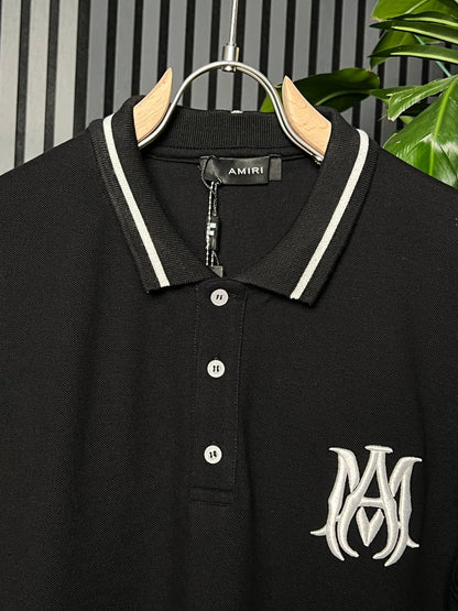 AMIRI Embroidered Logo Polo Tshirt For Men