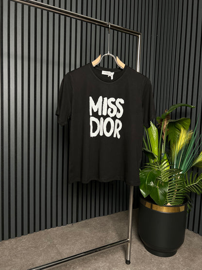 MISS DIOR Black Tshirt For Women