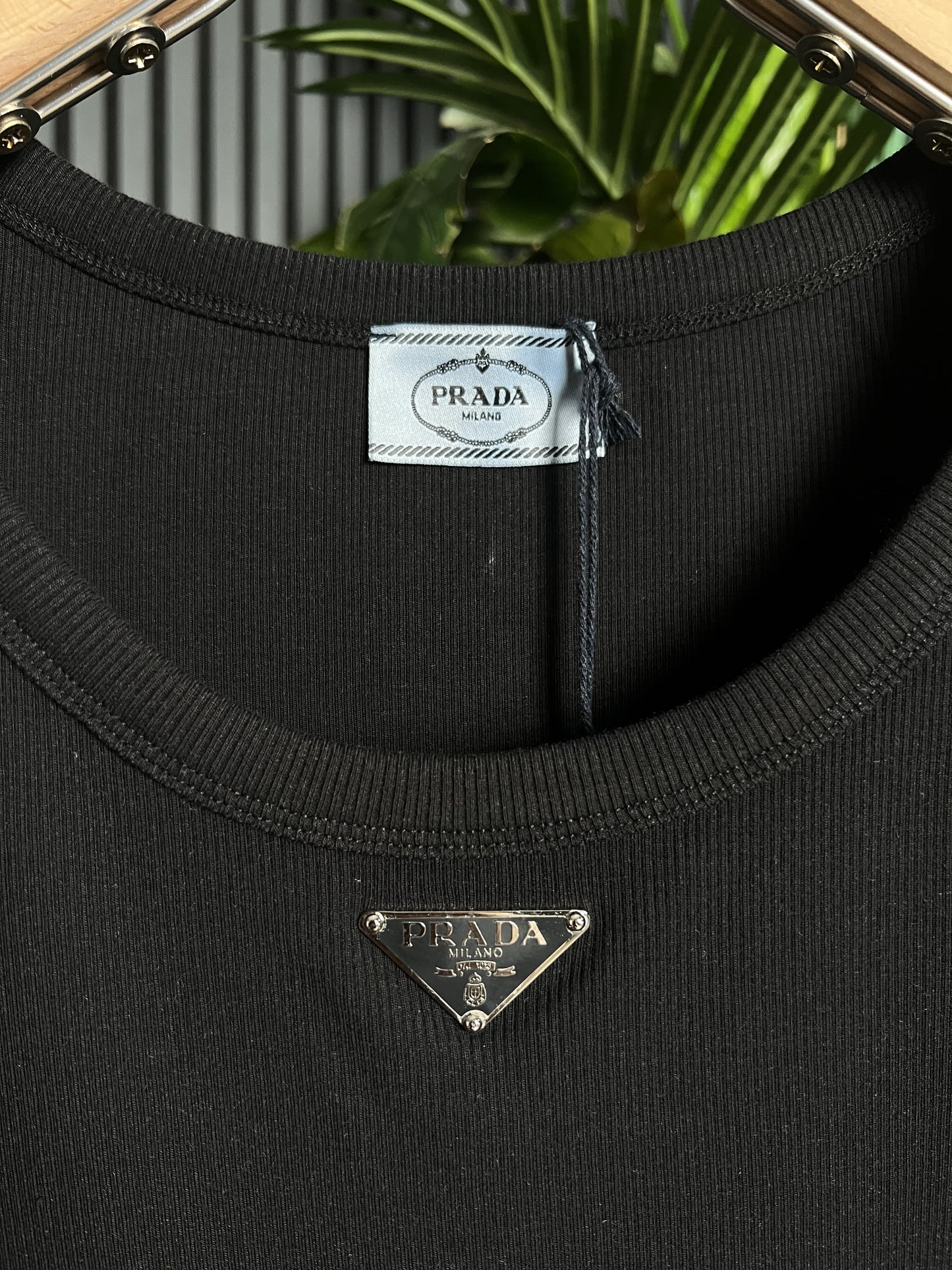 Black Ribbed Tank Top for Women