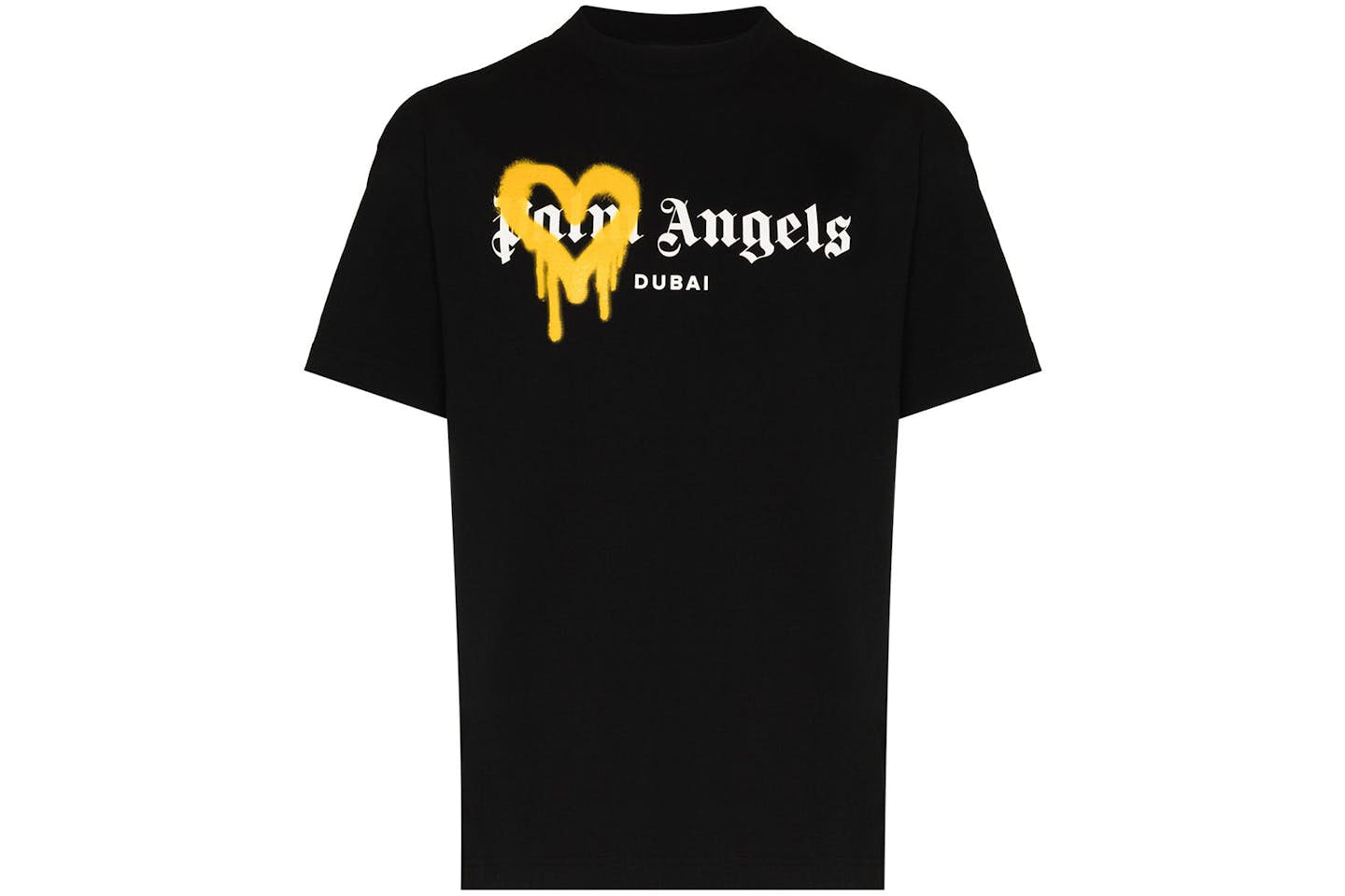 Palm Angels Dubai Heart Sprayed Logo T-Shirt