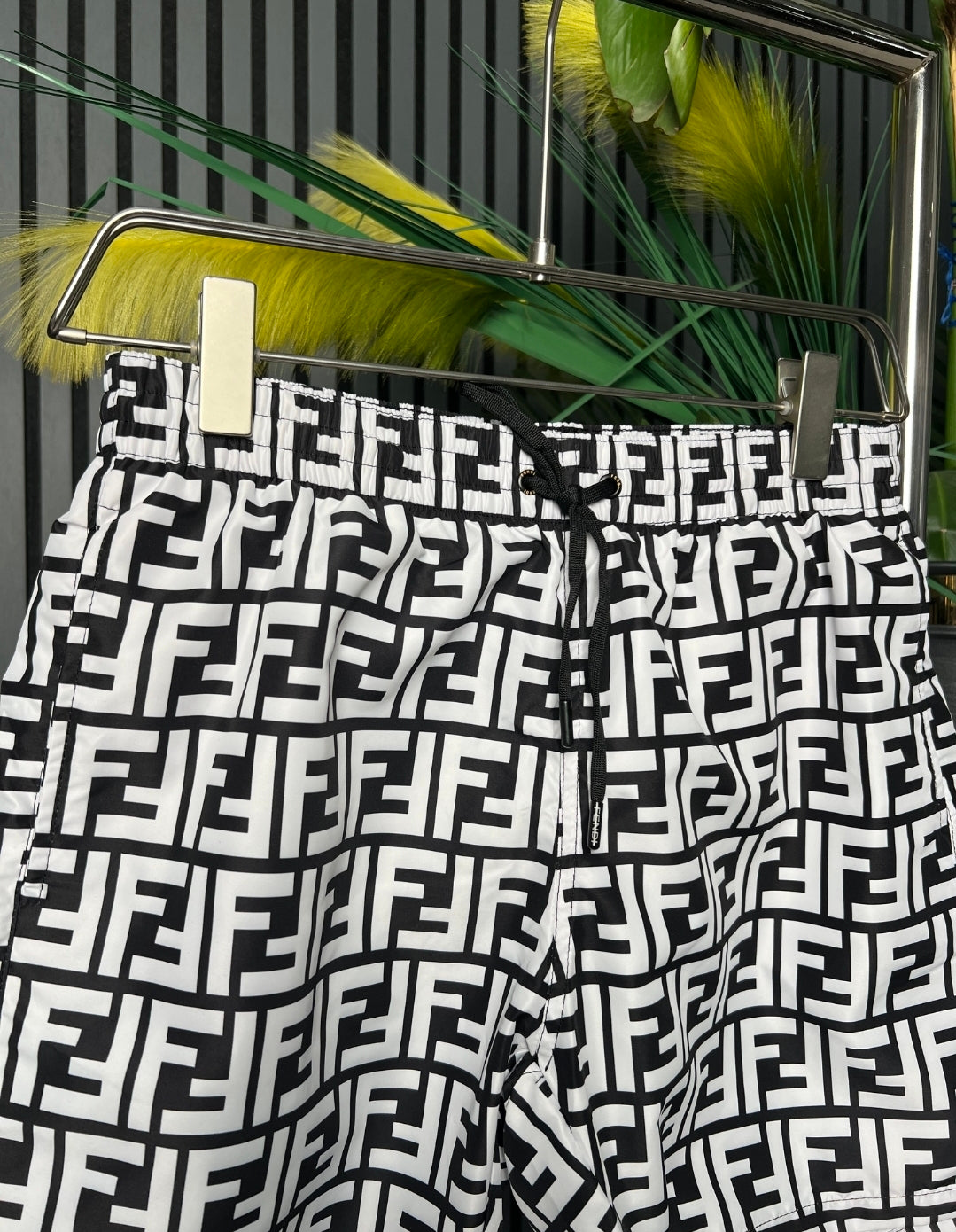 FF White/Black Swim Short For Men