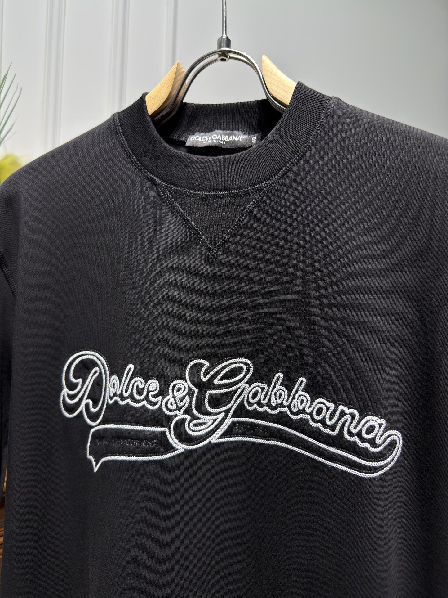 DG Black Relaxed fit Tshirt With Embroidery For Men