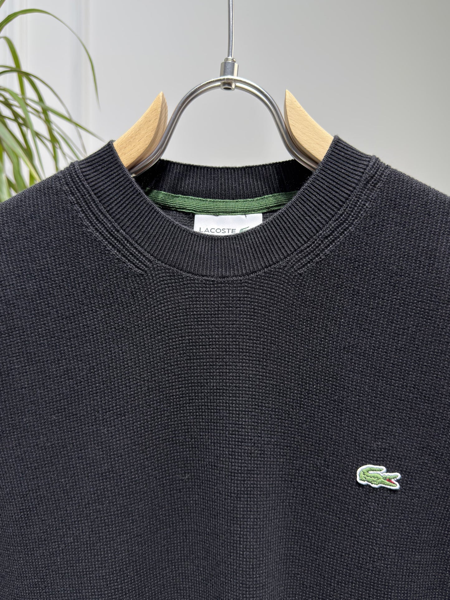 Lacoste Black Knitted Tshirt For Men
