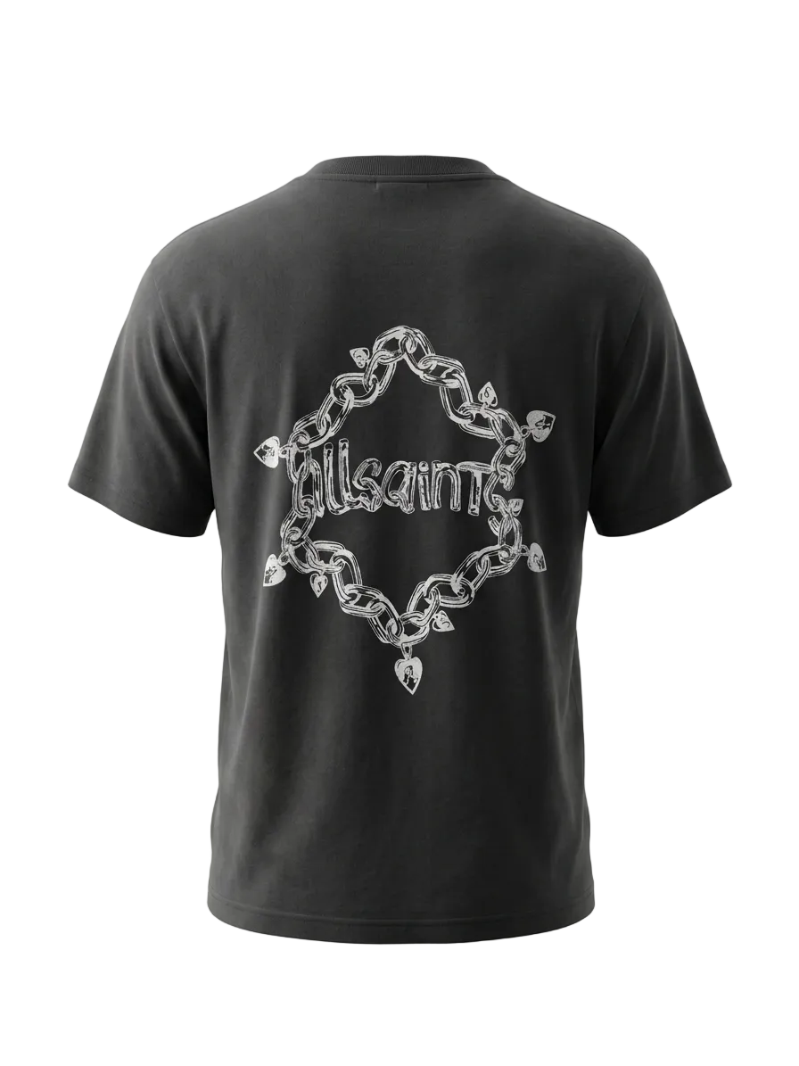 Allsaints Washed Grey Tshirt For Men