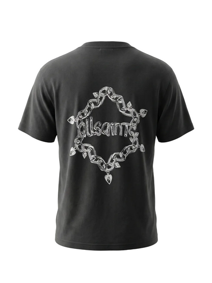 Allsaints Washed Grey Tshirt For Men