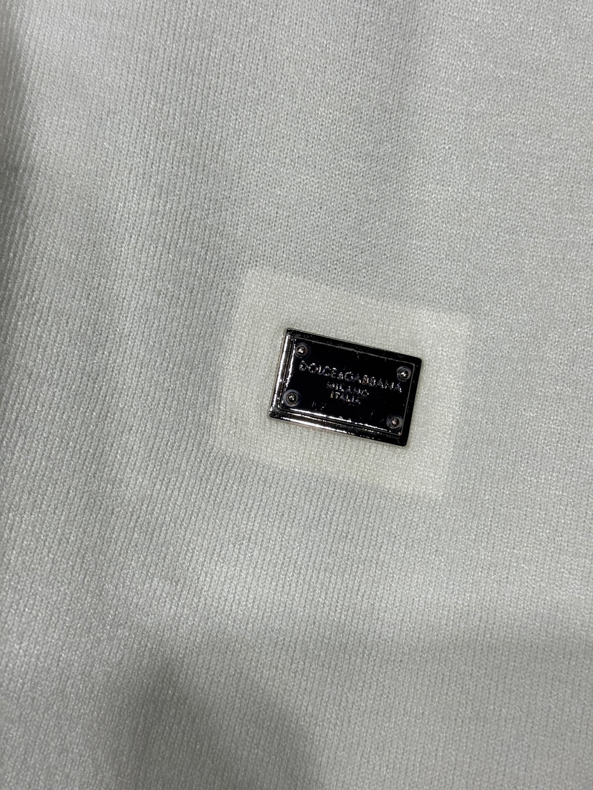 D&G Cream Knitted Polo For Men