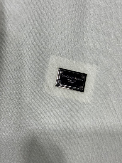 D&G Cream Knitted Polo For Men