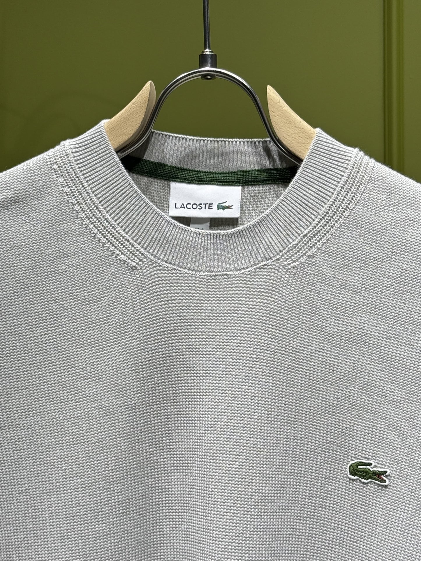 Lacoste Light Gray Knitted Tshirt For Men