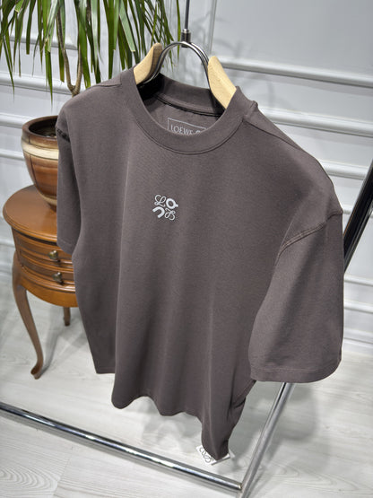 Loewe×On Reflective Logo Dark Brown Tshirt For Men