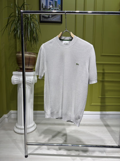 Lacoste Light Gray Knitted Tshirt For Men