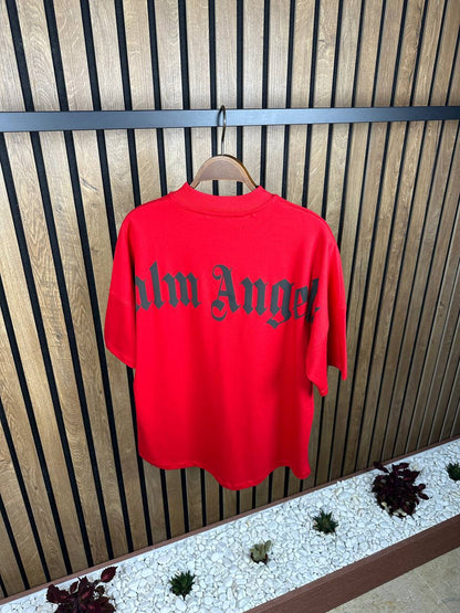 Palm Angels Red Oversized Tshirt Unisex